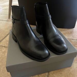 Black Leather Ankle Boots